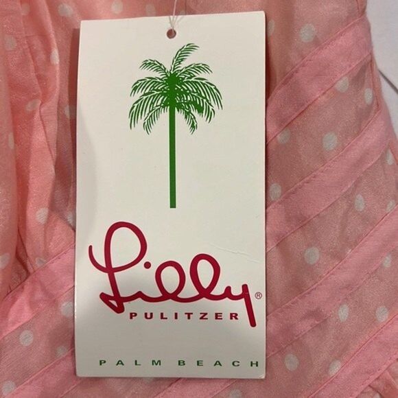 Lilly Pulitzer collection Katrina  pink polka dot silk strapless dress NWT 6 - Picture 13 of 13
